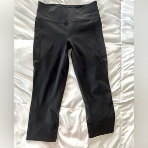 Lululemon Black Crop Leggings with Mesh